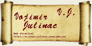 Vojimir Julinac vizit kartica